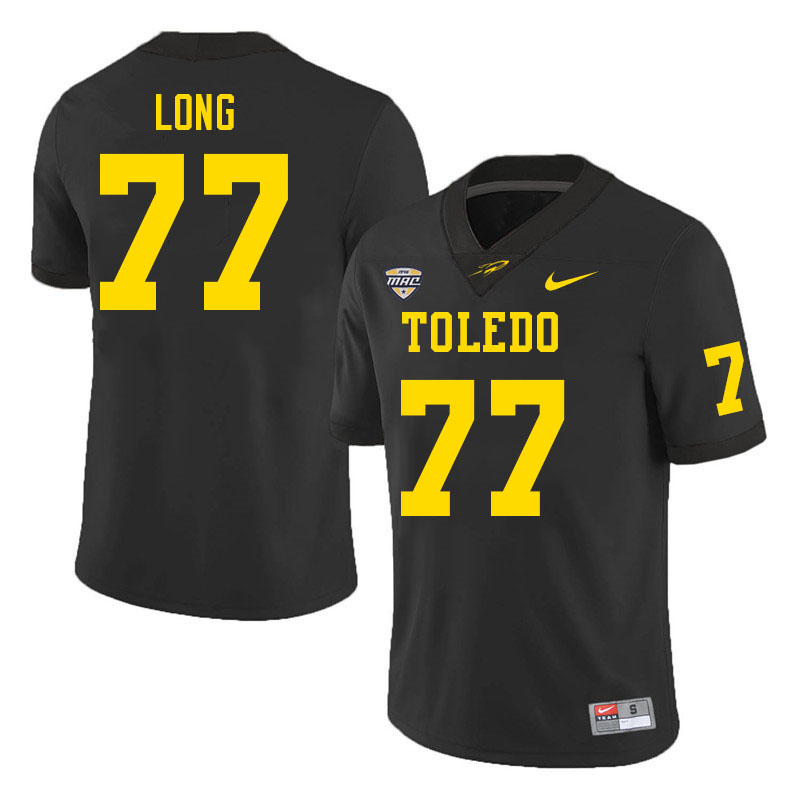 Toledo Rockets #77 Mel Long College Football Jerseys Stitched Sale-Black